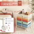 Pemberly Row Plastic 12 Drawers Rolling Cart Mutlicolor Organizer Bins - Macaron