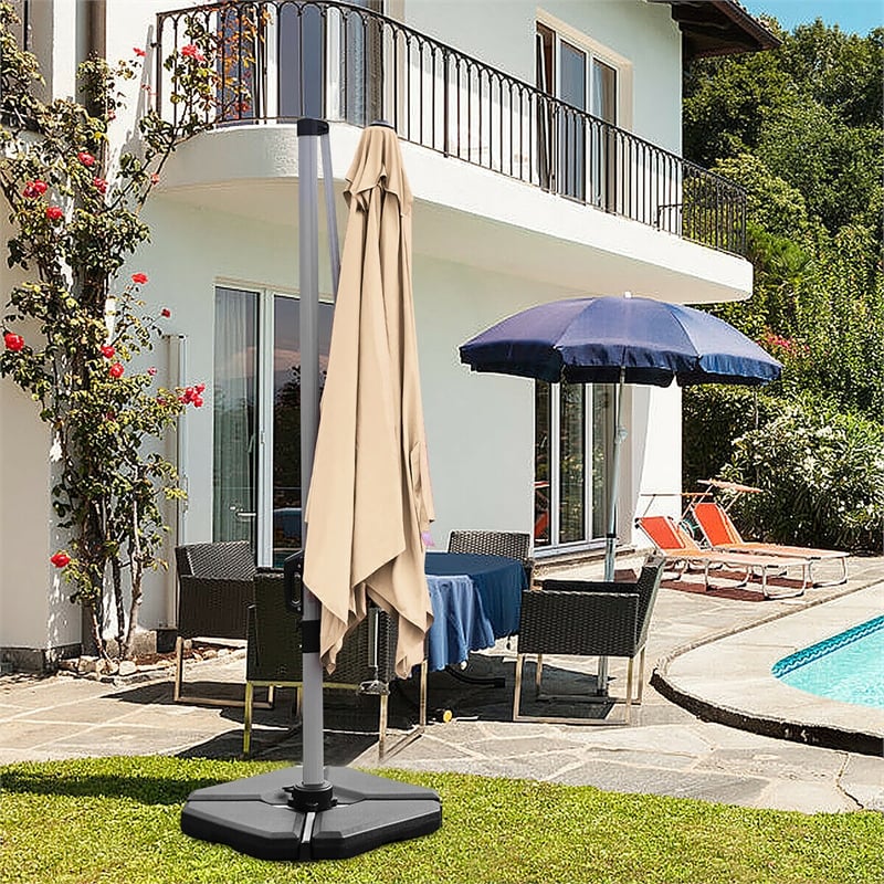 Pemberly Row 4PCS Cantilever Offset Umbrella Base Weight Sand Black