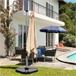 Pemberly Row 4PCS Cantilever Offset Umbrella Base Weight Sand Black