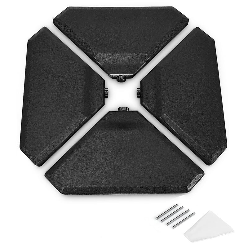 Pemberly Row 4PCS Cantilever Offset Umbrella Base Weight Sand Black