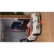 Pemberly Row Modern Wood Twin Race Car Bed with Remote Control in White