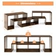 Pemberly Row 3 Pieces TV Console Stand Modern Entertainment Center in Brown