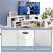 Pemberly Row 3 Pieces TV Console Stand Modern Entertainment Center in White