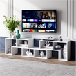 Pemberly Row 3 Pieces TV Console Stand Modern Entertainment Center in White