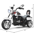 Pemberly Row 6V Kids Ride On Chopper Motorcycle 3 Wheel Trike White