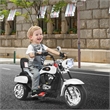 Pemberly Row 6V Kids Ride On Chopper Motorcycle 3 Wheel Trike White