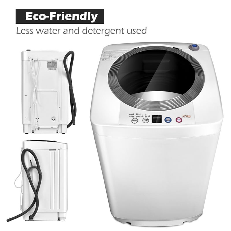 Pemberly Row Full-Automatic Laundry Wash Machine Washer/Spinner White