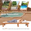 Pemberly Row Patio Lounge Chair with 5 Postion Adjustable Backrest White