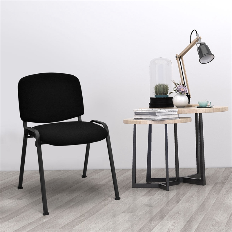 Pemberly Row Set of 5 Conference Chair Office Guest Reception Black