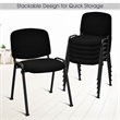 Pemberly Row Set of 5 Conference Chair Office Guest Reception Black