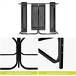 Pemberly Row Picnic Table Bench Set Outdoor Backyard Iron Garden Black