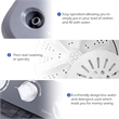 Pemberly Row Portable Mini Compact Twin Tub 20Lbs Total Washing Machine White