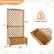 Pemberly Row Tall Raised Garden Bed Planter w/ Trfor Flower Climbing