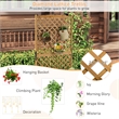 Pemberly Row Tall Raised Garden Bed Planter w/ Trfor Flower Climbing
