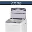 Pemberly Row Portable Compact Washing Machine 1.34 Cu.ft Spin Washer Drain Gray