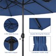 Pemberly Row 15FT Patio Double Sided Umbrella Crank Garden Navy