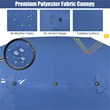 Pemberly Row 15FT Patio Double Sided Umbrella Crank Garden Navy