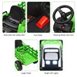 Pemberly Row 12V Kids Ride On Tractor with Trailer Ground Loader Green