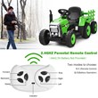 Pemberly Row 12V Kids Ride On Tractor with Trailer Ground Loader Green