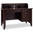 Pemberly Row Computer Desk PC Laptop Writing Table Workstation Brown