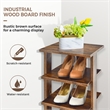 Pemberly Row 7-Tier Shoe Rack Free Standing Shelf Storage Tower Rustic Brown