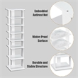 Pemberly Row 7-Tier Shoe Rack Free Standing Shelf Storage Tower Rustic White
