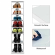 Pemberly Row 7-Tier Shoe Rack Free Standing Shelf Storage Tower Rustic White