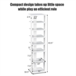 Pemberly Row 7-Tier Shoe Rack Free Standing Shelf Storage Tower Rustic White