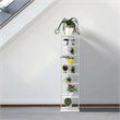 Pemberly Row 7-Tier Shoe Rack Free Standing Shelf Storage Tower Rustic White