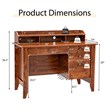Pemberly Row Computer Desk PC Laptop Writing Table Workstation Rustic Brown