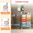 Pemberly Row 15 Drawer Rolling Storage Cart Mobile Cart Organizer Multicolored