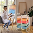 Pemberly Row 15 Drawer Rolling Storage Cart Mobile Cart Organizer Multicolored