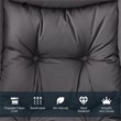 Pemberly Row Polyester Fabric Lazy Chair Single Sofa Chair w/ Side Pocket Gray