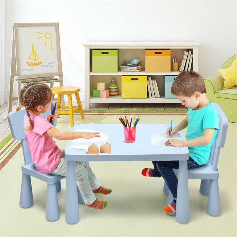 Pemberly Row Kids Table & 2 Chairs Set Toddler Activity Play Dining Baby Gift