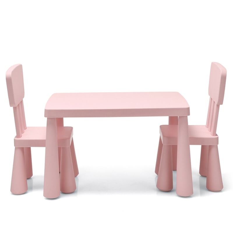 Pemberly Row Kids Table & 2 Chairs Set Toddler Activity Play Dining Baby Gift
