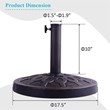Pemberly Row 17.5'' Umbrella Base Stand Market Patio Standing Bronze