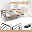 Pemberly Row Twin Daybed Sofa Bed Frame Metal Platform Black