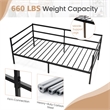 Pemberly Row Twin Daybed Sofa Bed Frame Metal Platform Black