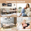 Pemberly Row Twin Daybed Sofa Bed Frame Metal Platform Black