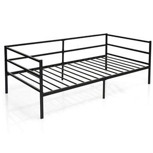 Pemberly Row Twin Daybed Sofa Bed Frame Metal Platform Black