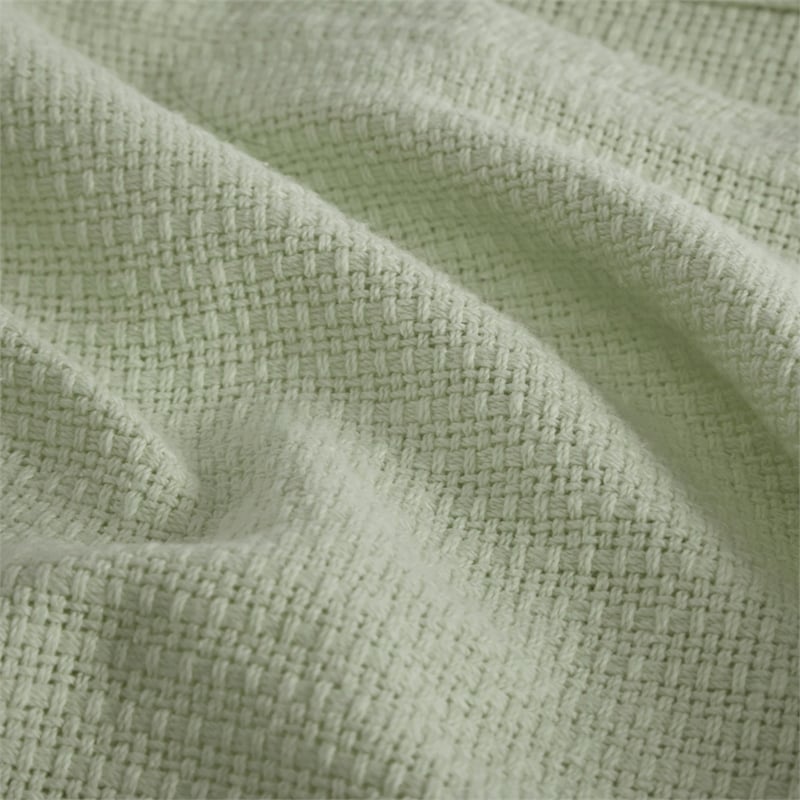 Pemberly Row Contemporary Lightweight Cotton King Blanket in Mint