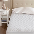 Pemberly Row Heated Microfiber Fabric Full Heated Mattress Pad in White