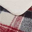 Pemberly Row Mid-Century Faux Mohair to Sherpa Fabric Throw in Red