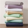 Pemberly Row Modern Ring Spun Soft Cotton King Blanket in Navy