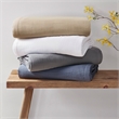 Pemberly Row Gauze Contemporary Lightweight Cotton Full/Queen Blanket in Tan