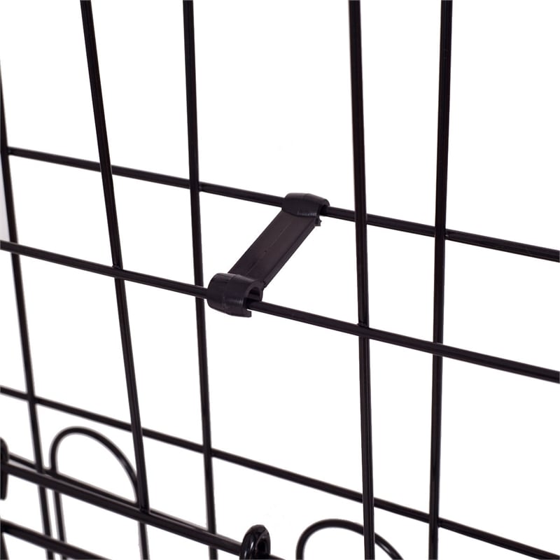 Pemberly Row Folding Shopping Cart Jumbo Basket Grocery Laundry Travel Black