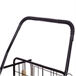 Pemberly Row Folding Shopping Cart Jumbo Basket Grocery Laundry Travel Black