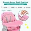 Pemberly Row 8 in 1 Baby High Chair Convertible Dining Booster Seat Pink