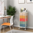 Pemberly Row Rolling Storage Cart Paper Office School Organizer Macaron