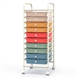 Pemberly Row Rolling Storage Cart Paper Office School Organizer Macaron